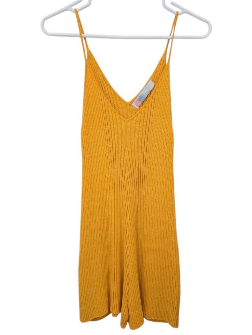 Free People Beach Nola Sweater Ribbed Romper Size Small Oversized Beach Golden